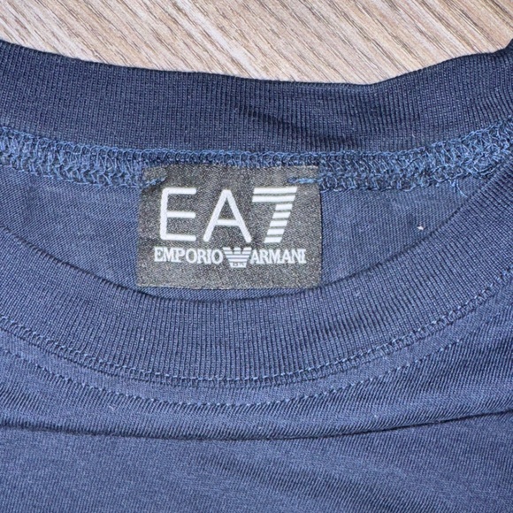Emporio Armani Navy Blue Logo T-Shirt - Picture 2 of 3